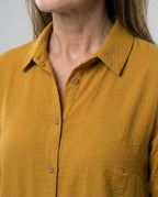Damen Tunika Kleid lang mit Knopfleiste