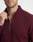 Herren funktionales Langarmshirt mit modernem Stehkragen und Reißverschluss R&B