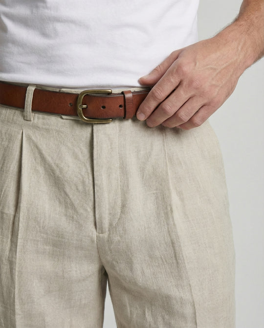 Herren elegante und bequeme Leinenhose R&B