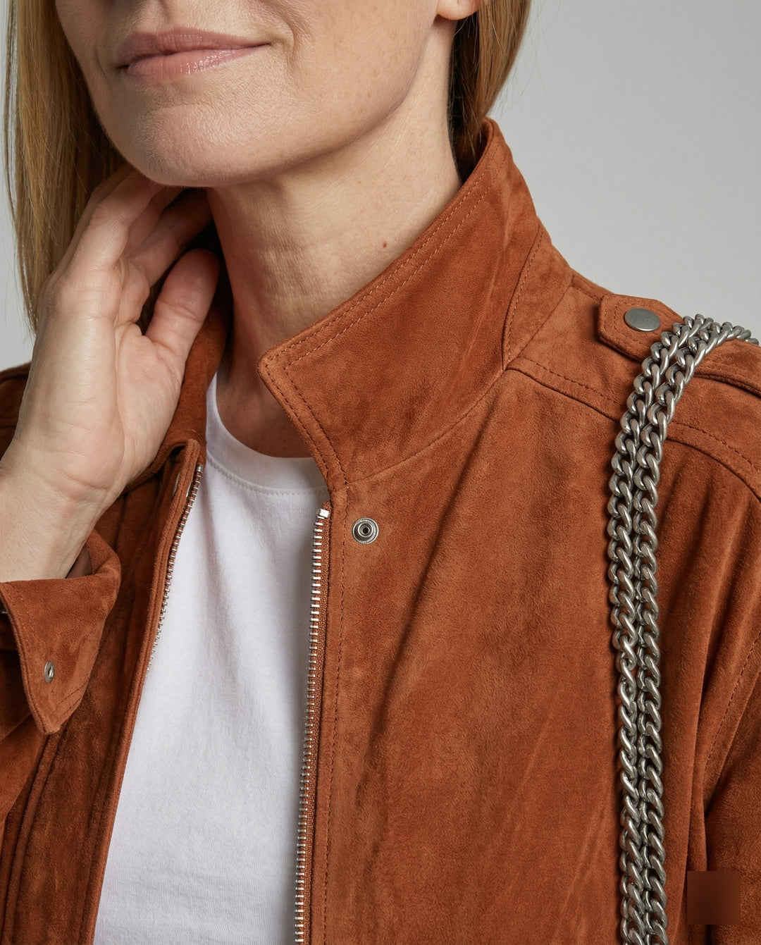 Freizeitkleidung Damen Veloursjacke Weit