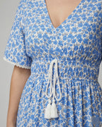 Damen Maxikleid mit floralen Akzenten