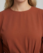 R&B | Elegantes Kleid mit Laternenärmeln und Gürtel