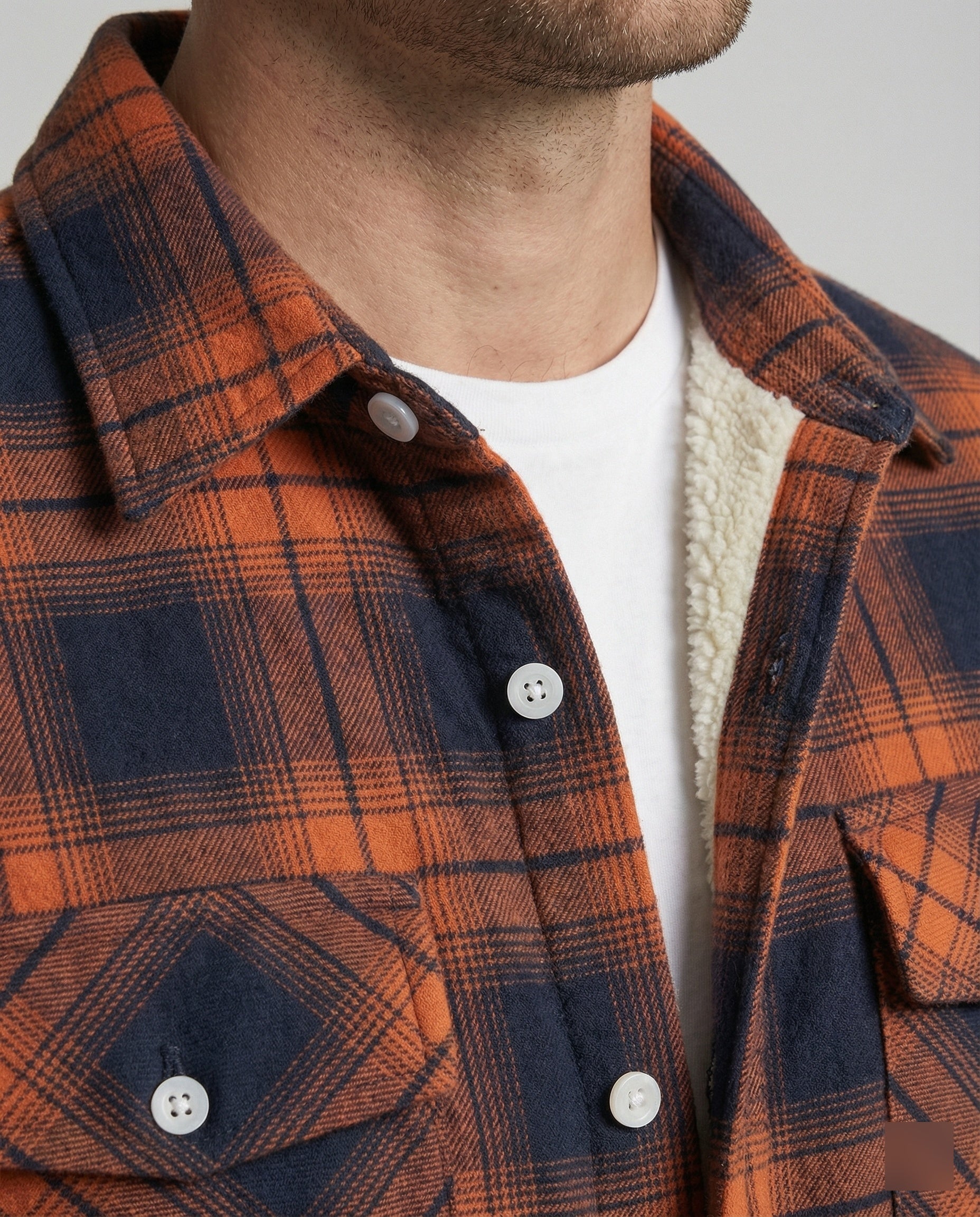 R&B | Karierte Jack mit Fleece-Futter