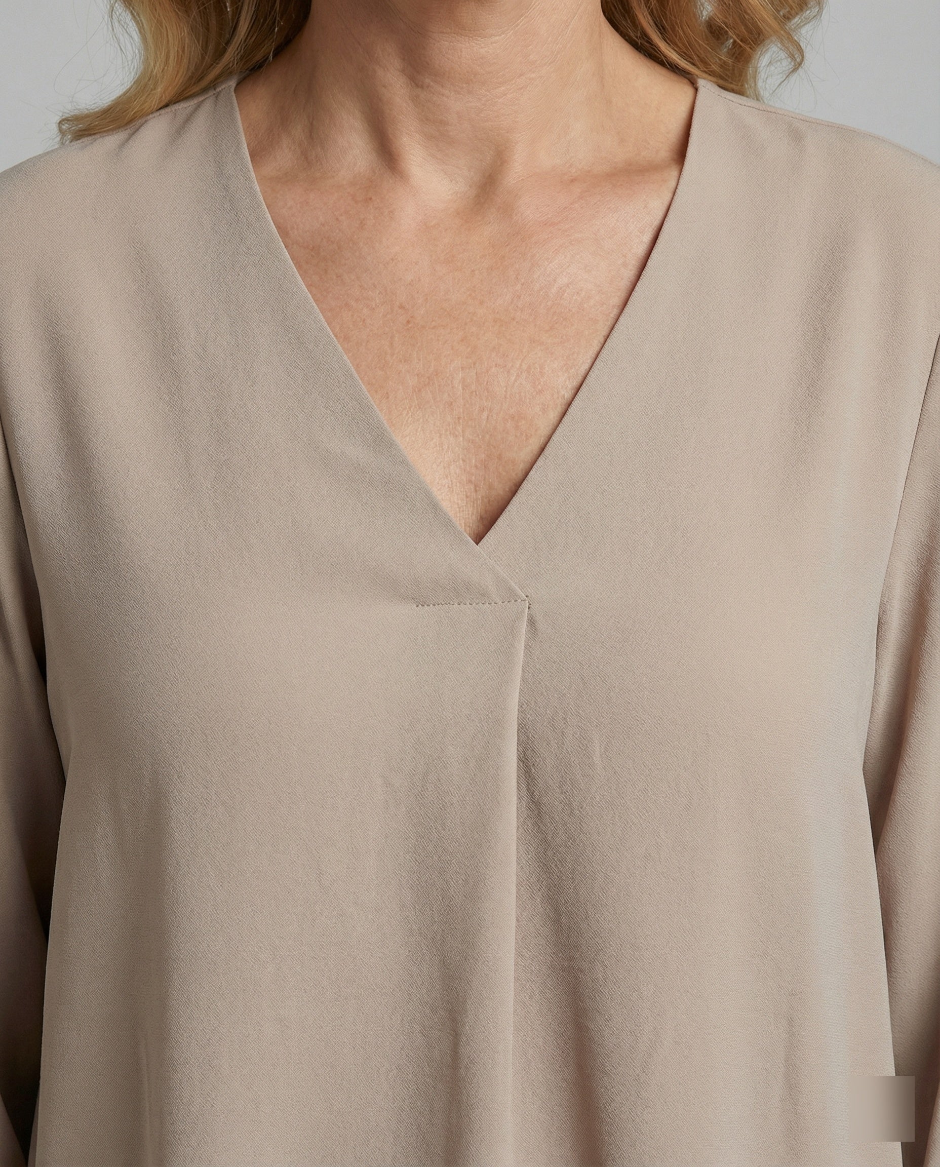 Tunika Bluse Damen mit Umschlagärmeln
