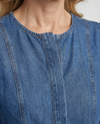 Freizeitkleid Damen Denim A-Linie
