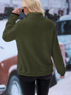 R&B | Farbiges Halb-Reißverschluss Sweatshirt
