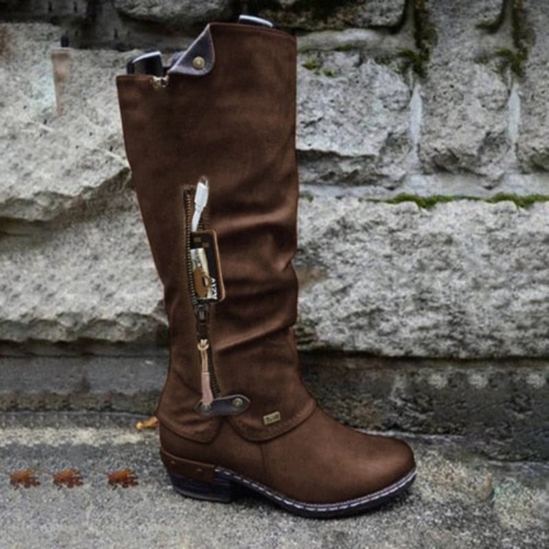 R&B | Bequeme hohe Stiefel mit Aufbewahrungstasche