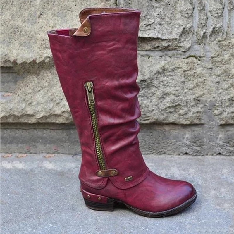 R&B | Bequeme hohe Stiefel mit Aufbewahrungstasche