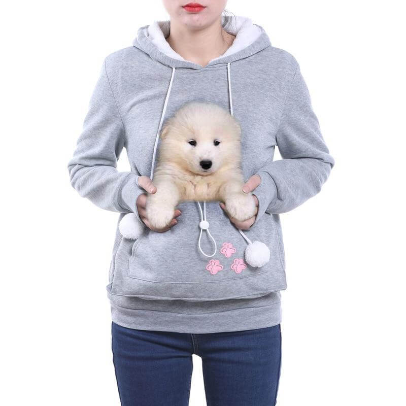R&B | Bequemer Hoodie mit Katzen Tasche