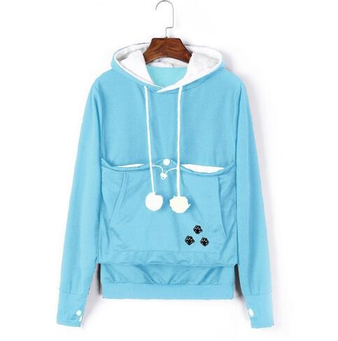 R&B | Bequemer Hoodie mit Katzen Tasche