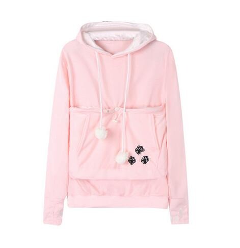 R&B | Bequemer Hoodie mit Katzen Tasche