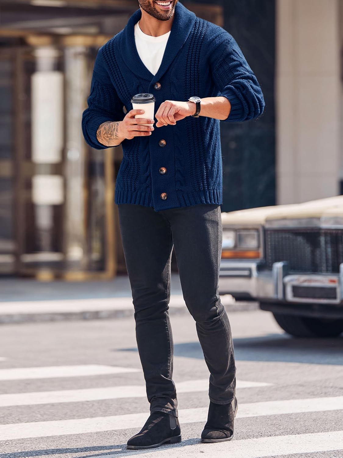 R&B | Bequeme Strickjacke für Herren