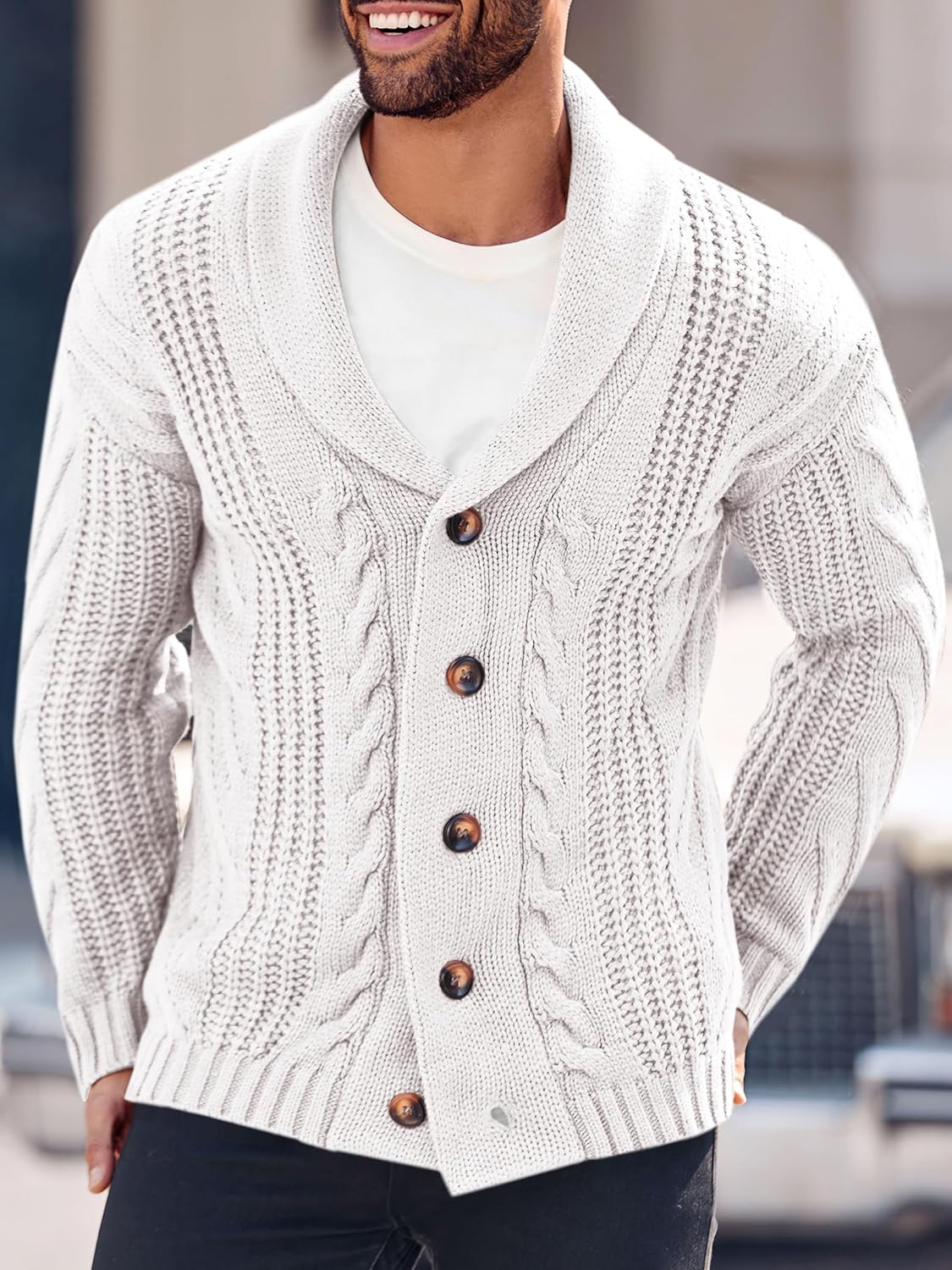 R&B | Bequeme Strickjacke für Herren