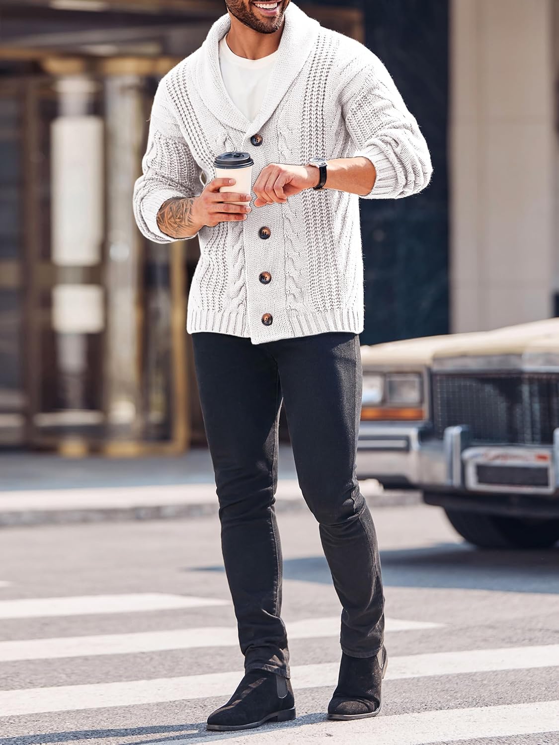 R&B | Bequeme Strickjacke für Herren