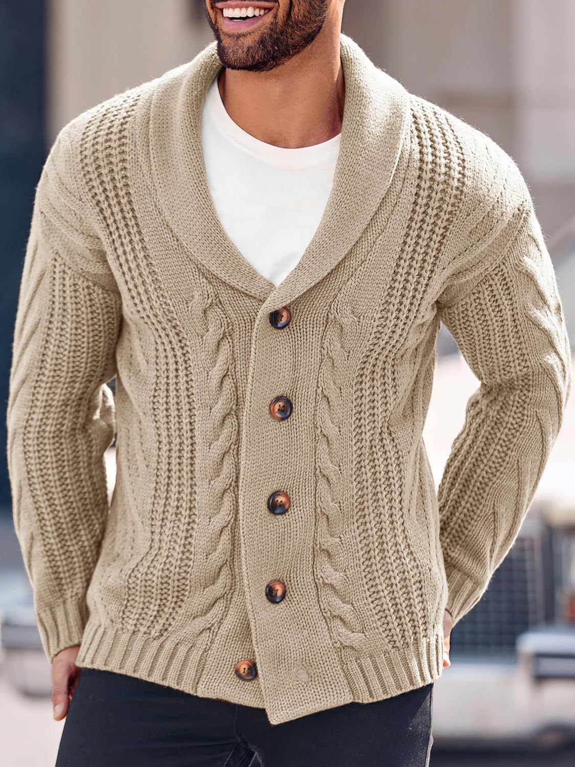 R&B | Bequeme Strickjacke für Herren