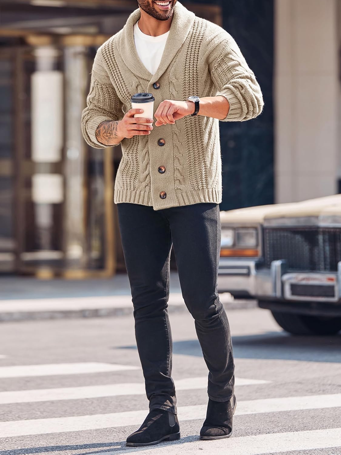 R&B | Bequeme Strickjacke für Herren