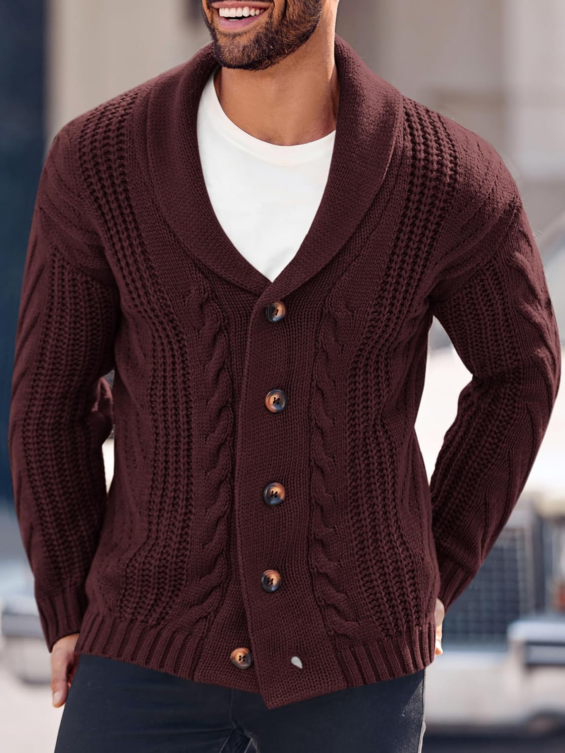 R&B | Bequeme Strickjacke für Herren