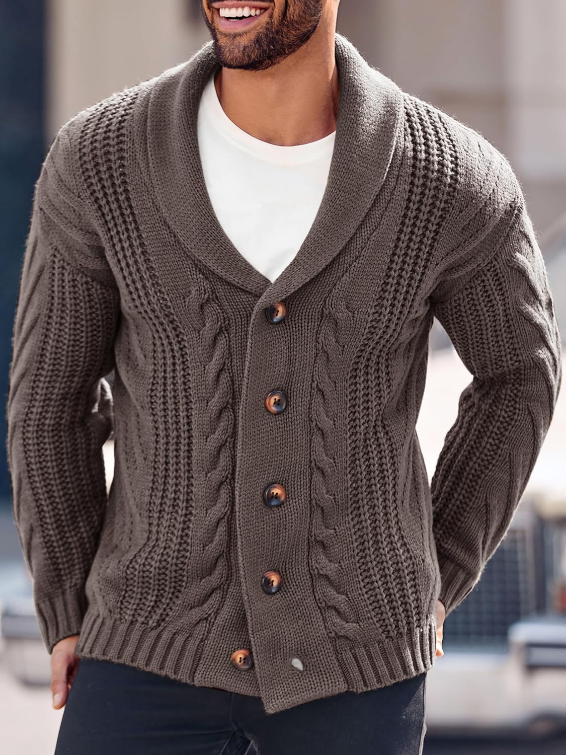 R&B | Bequeme Strickjacke für Herren
