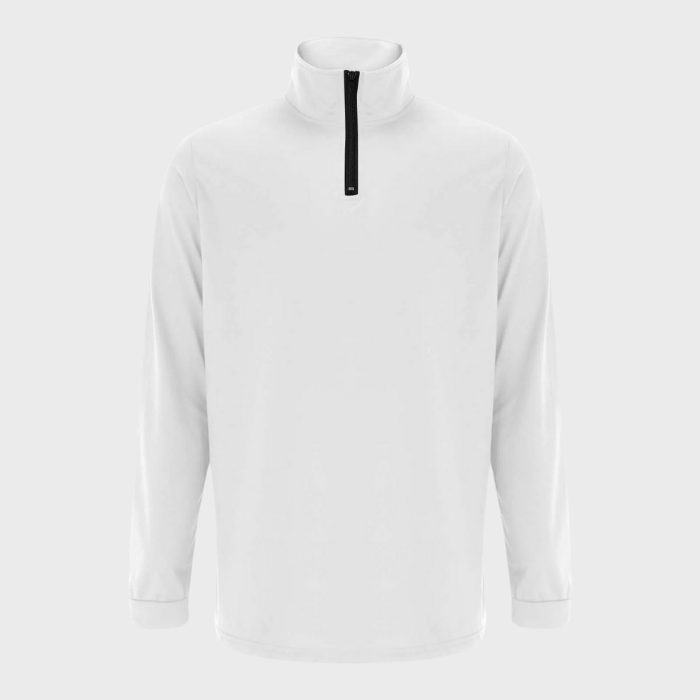 R&B | Bequemer Herren-Reißverschluss-Pullover mit niedrigem Kragen