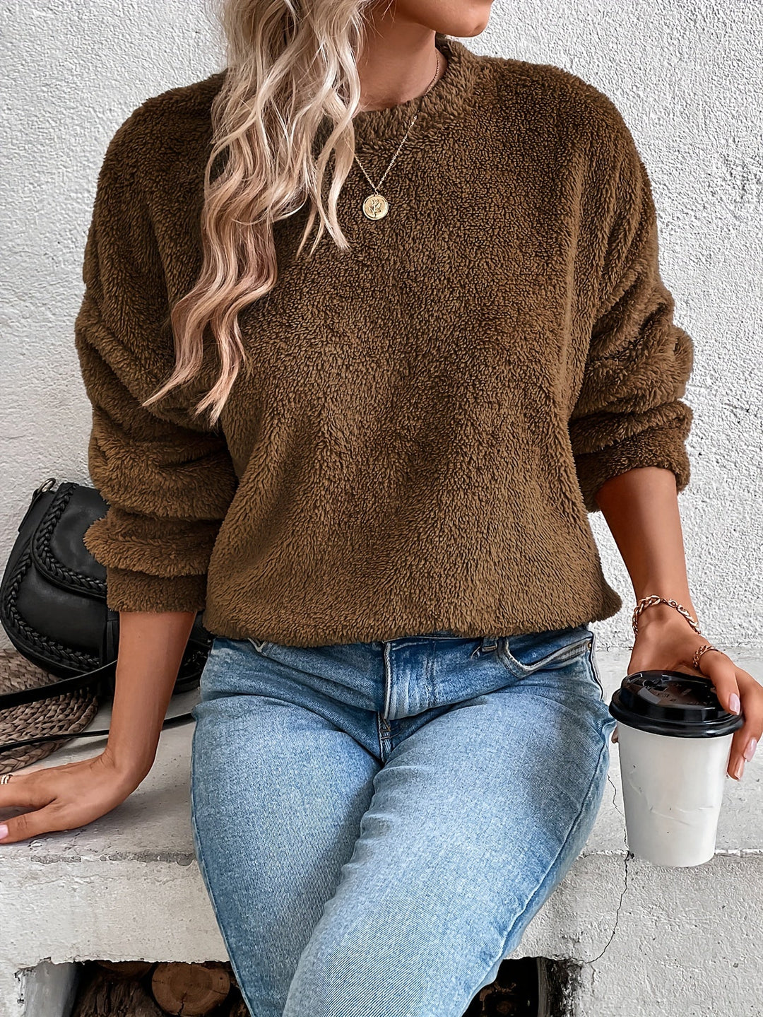 R&B | Bequemes Teddy Pullover Sweatshirt