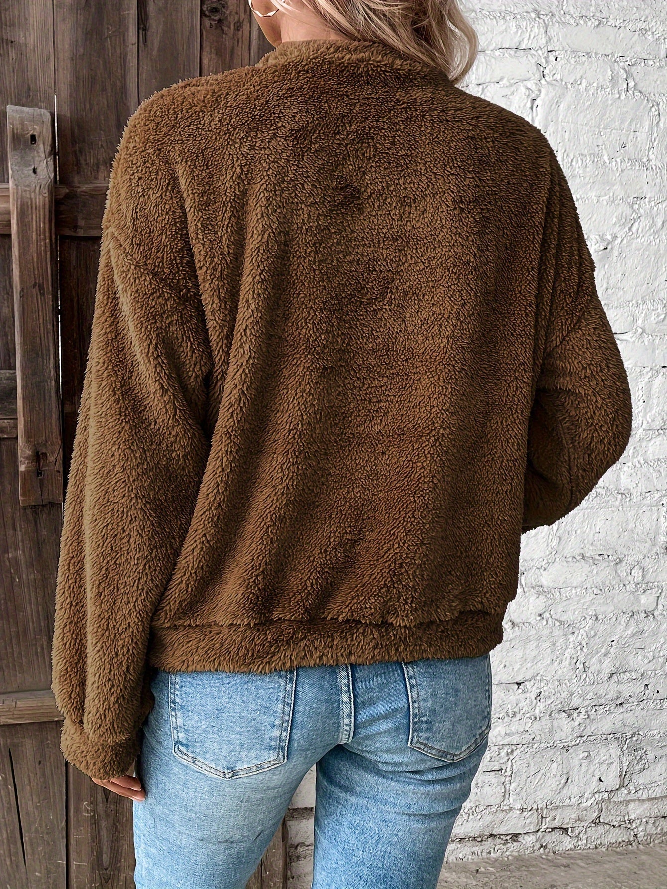 R&B | Bequemes Teddy Pullover Sweatshirt