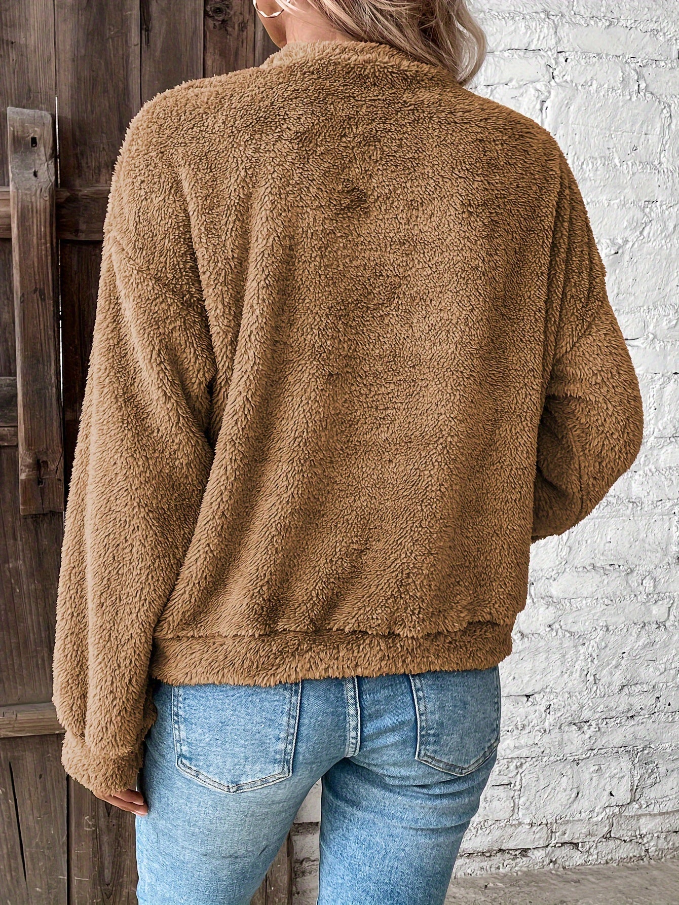 R&B | Bequemes Teddy Pullover Sweatshirt