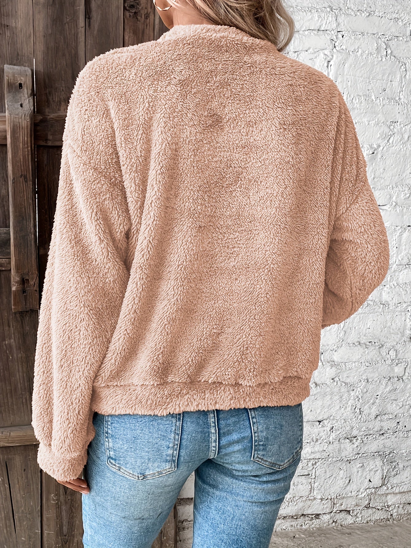 R&B | Bequemes Teddy Pullover Sweatshirt