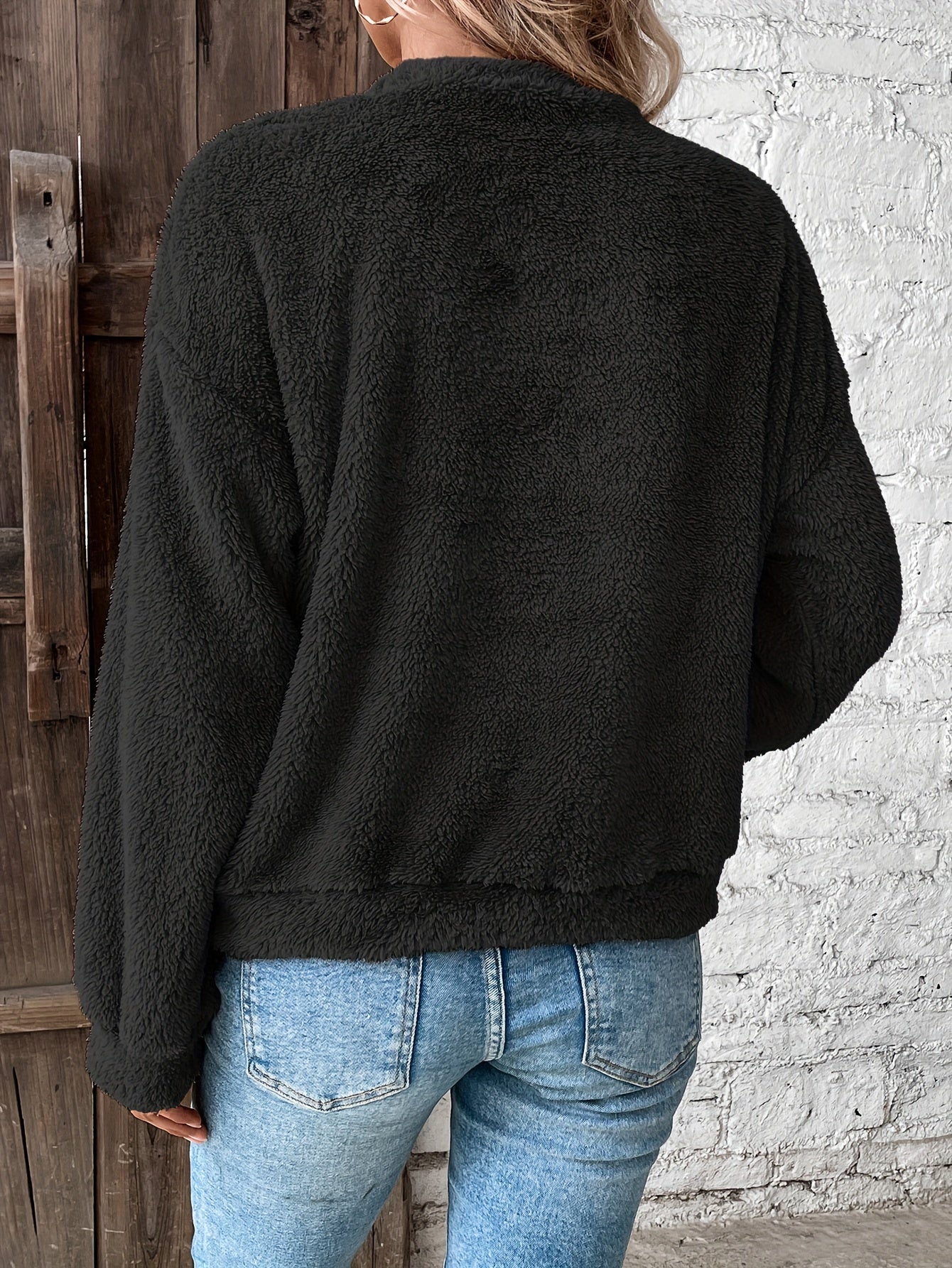 R&B | Bequemes Teddy Pullover Sweatshirt