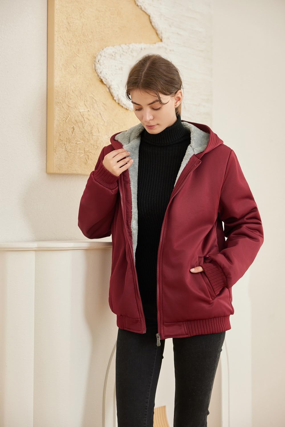 R&B | Bequeme Damen Winter Fleecejacke