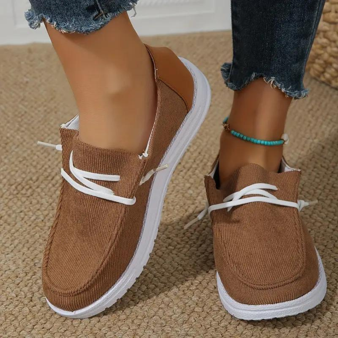 Atmungsaktive Corduroy Damenschuhe R&B