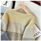 R&B | Gemütlicher Plus Size Fauler Tag Patch Farb Sweater