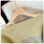 R&B | Gemütlicher Plus Size Fauler Tag Patch Farb Sweater