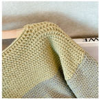 R&B | Gemütlicher Plus Size Fauler Tag Patch Farb Sweater