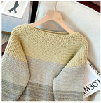 R&B | Gemütlicher Plus Size Fauler Tag Patch Farb Sweater