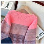 R&B | Gemütlicher Plus Size Fauler Tag Patch Farb Sweater
