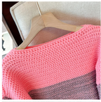 R&B | Gemütlicher Plus Size Fauler Tag Patch Farb Sweater