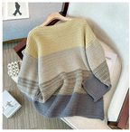R&B | Gemütlicher Plus Size Fauler Tag Patch Farb Sweater