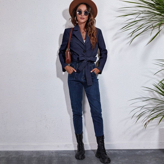 R&B | Jacke - Stylische und Vielseitige Damen-Crop-Jacke