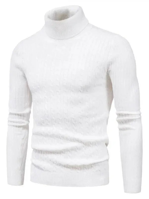 R&B | Border Slim Fit Rollkragenpullover Herren