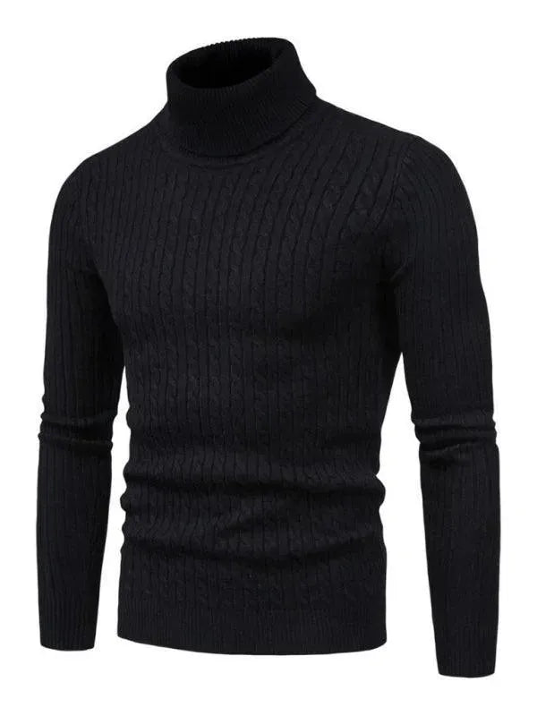 R&B | Border Slim Fit Rollkragenpullover Herren