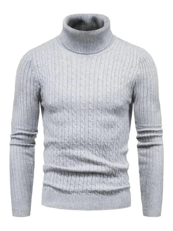 R&B | Border Slim Fit Rollkragenpullover Herren