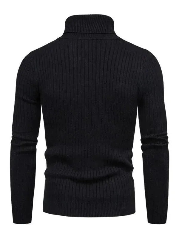 R&B | Border Slim Fit Rollkragenpullover Herren