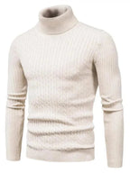 R&B | Border Slim Fit Rollkragenpullover Herren