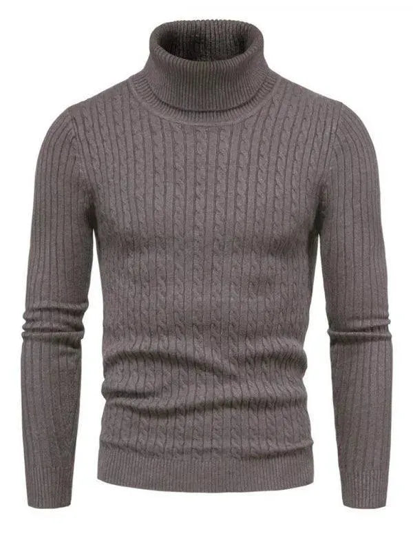 R&B | Border Slim Fit Rollkragenpullover Herren