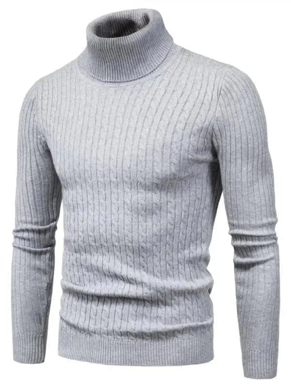 R&B | Border Slim Fit Rollkragenpullover Herren