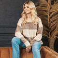 R&B | Strickpullover mit Streifen Lockere Passform Weich und Warm