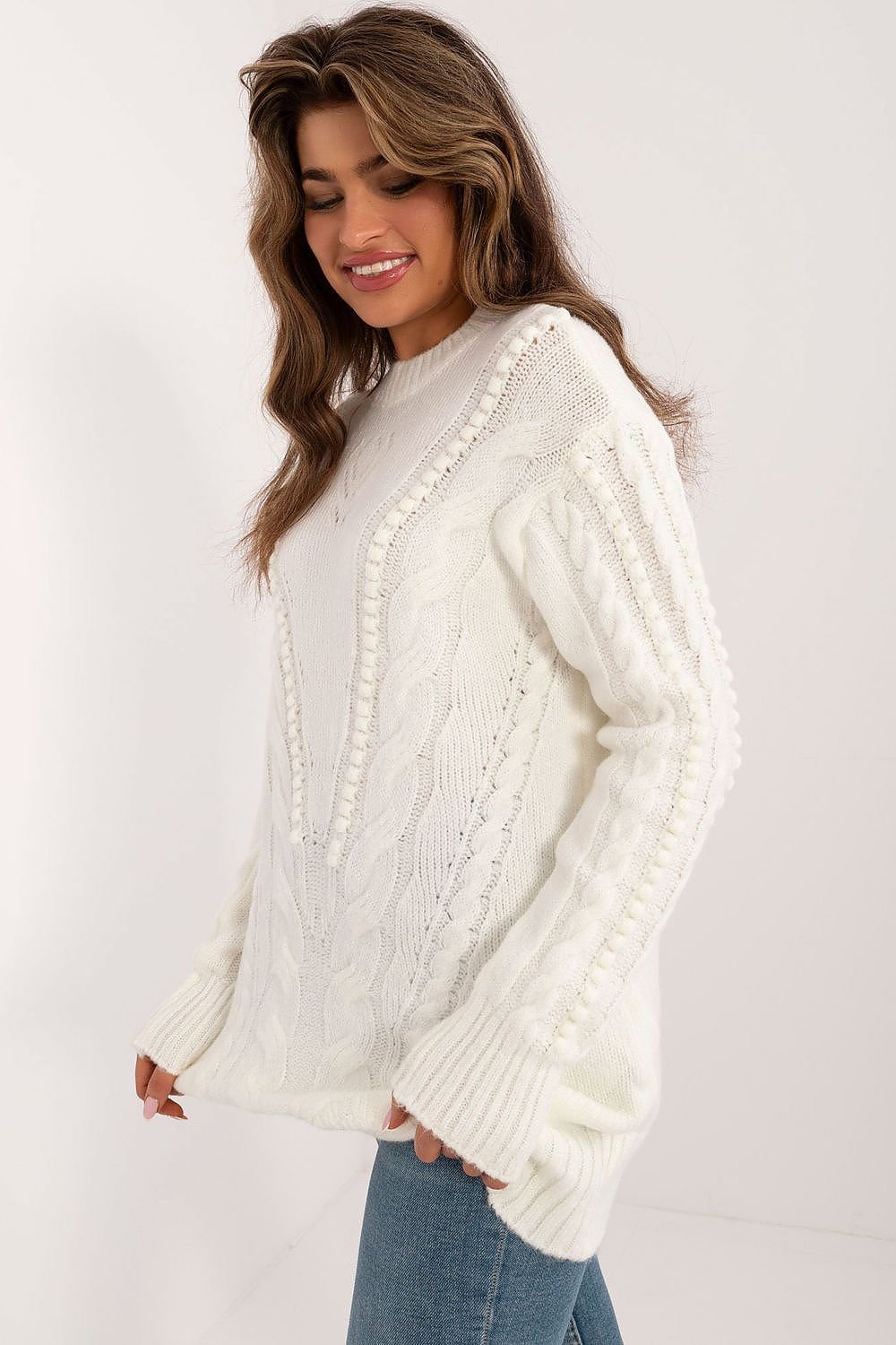 R&B | Strickkleid mit Kabelmuster Warm und Komfortabel Eleganter Stil