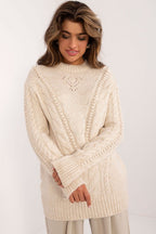 R&B | Strickkleid mit Kabelmuster Warm und Komfortabel Eleganter Stil