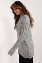 R&B | Strickkleid mit Kabelmuster Warm und Komfortabel Eleganter Stil