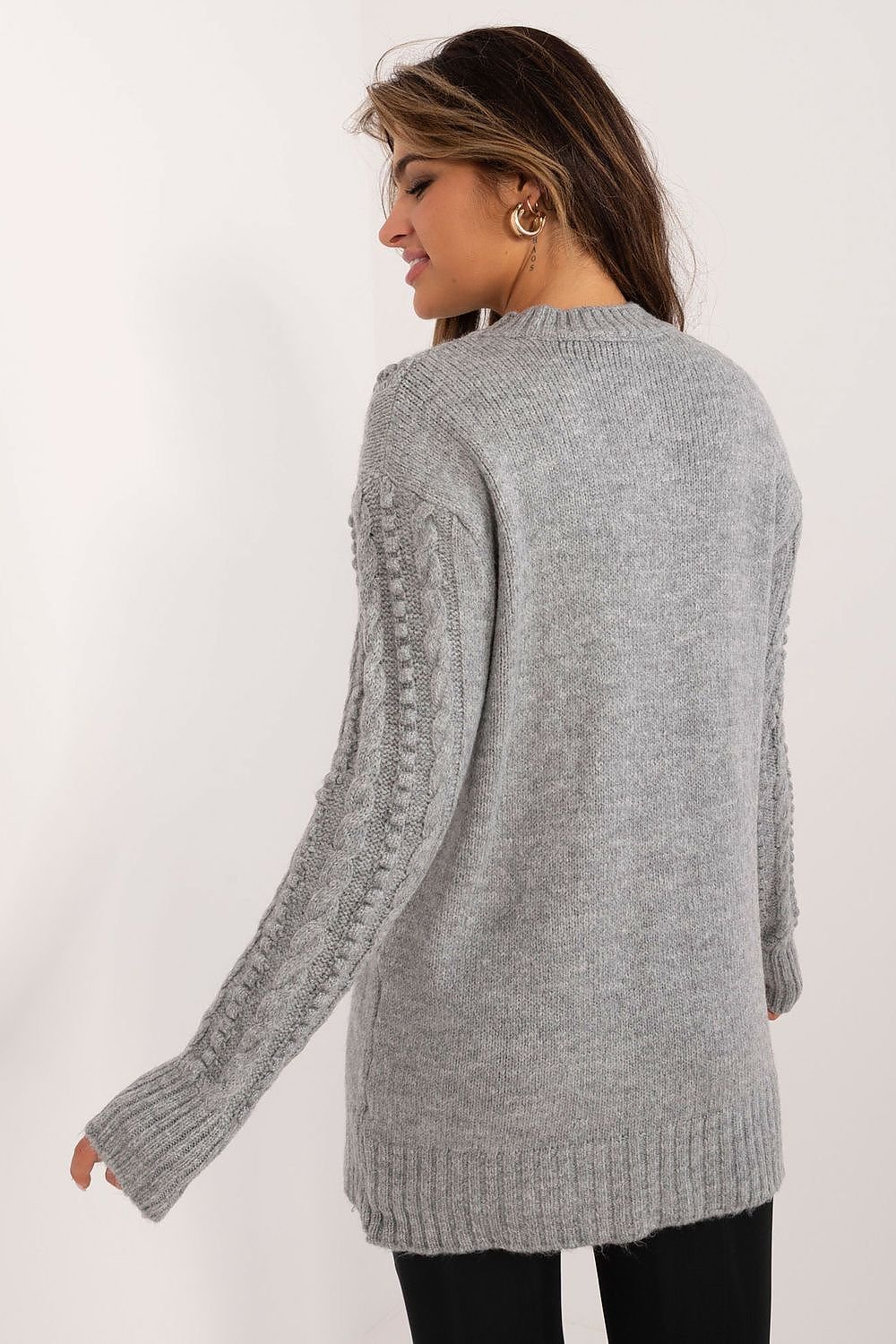 R&B | Strickkleid mit Kabelmuster Warm und Komfortabel Eleganter Stil